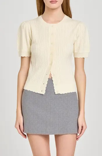 Sandra Cable Short Sleeve Cardigan | Nordstrom