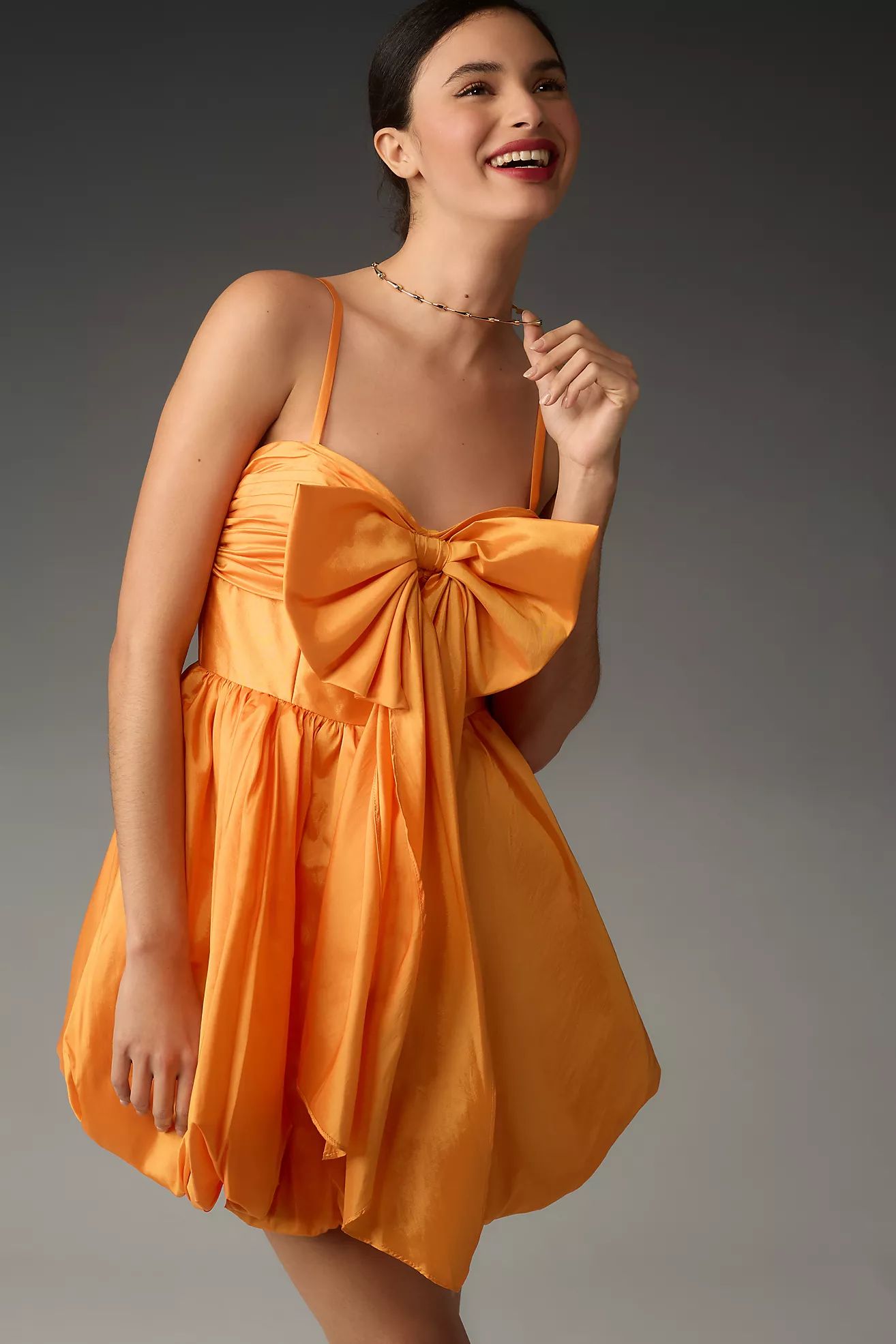 Mac Duggal Bow Balloon Mini Dress | Anthropologie (US)