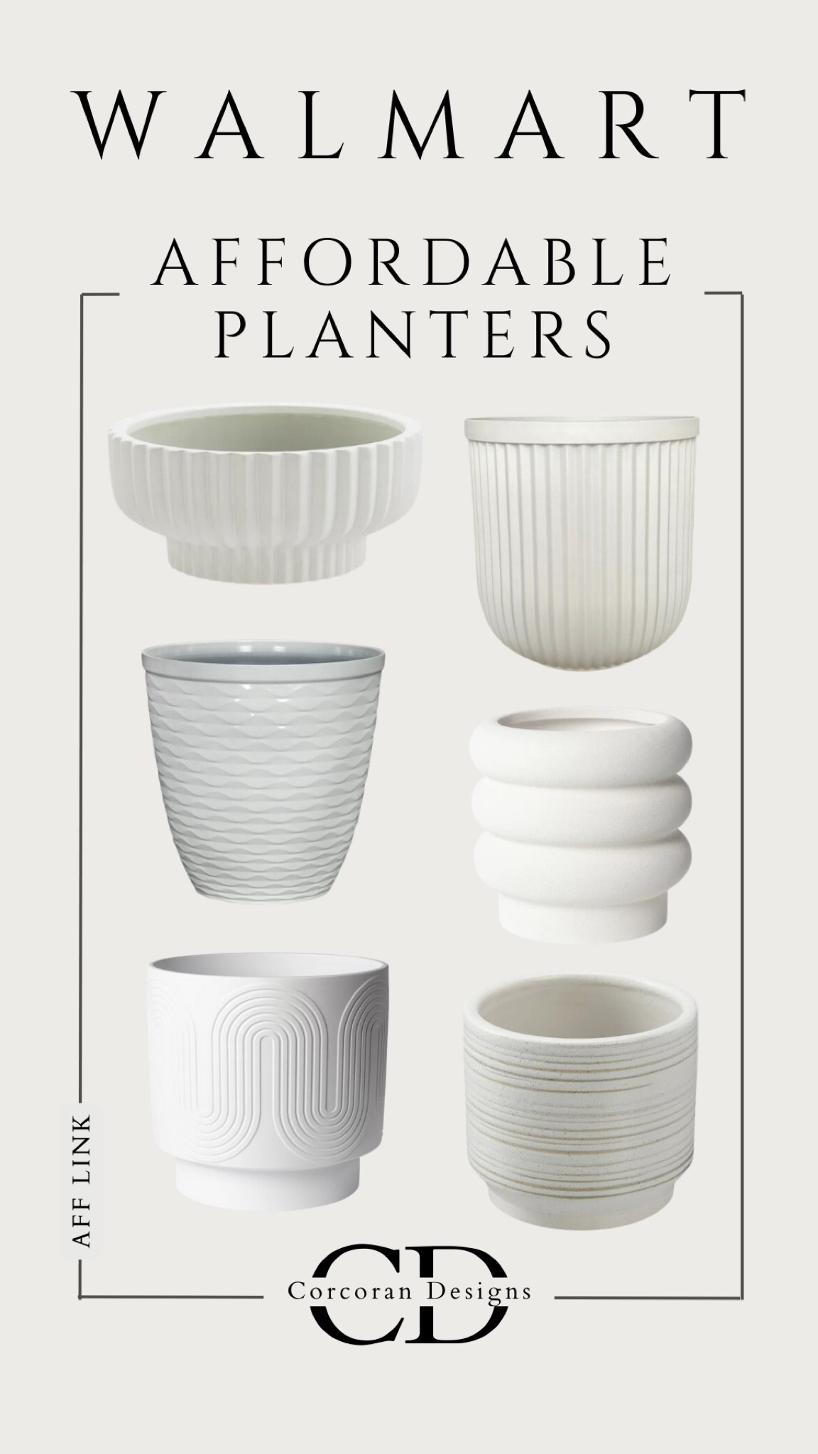 Affordable Walmart planter, white planters, modern white vase, large white planter, neutral planter, neutral vase, Walmart finds, looks for less 

#LTKstyletip #LTKhome #LTKsalealert