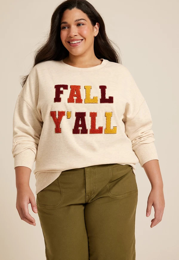 Plus Size Fall Yall Oversized Fit Sweatshirt | Maurices