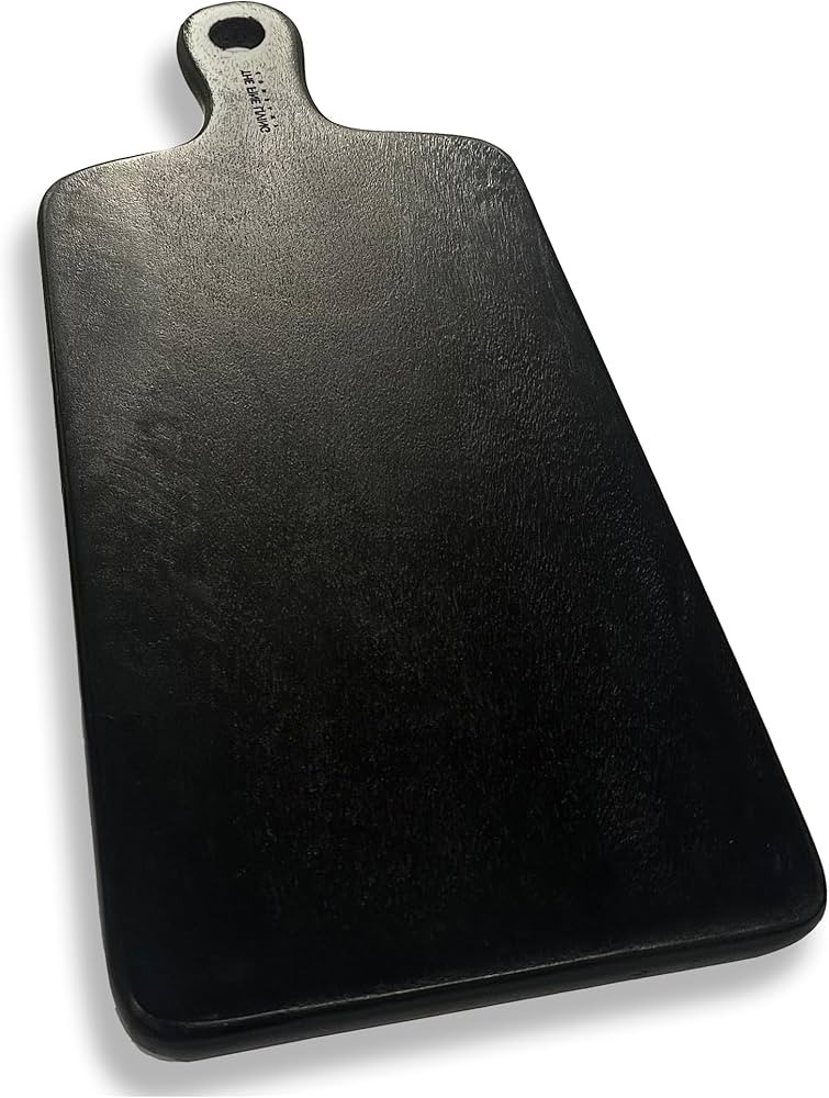 The Fine Living Co. Black Charcuterie Board, Paddle Board with Long Handle, Mango Wood Serving Bo... | Amazon (US)