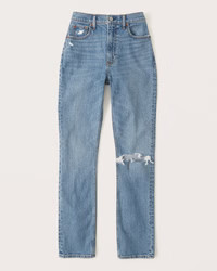 Women's Curve Love Ultra High Rise 90s Slim Straight Jean | Women's Bottoms | Abercrombie.com | Abercrombie & Fitch (US)