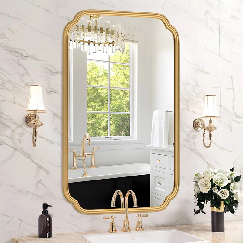 Marleth Modern Rectangular Bathroom Vanity Mirrors Mounted Wall Mirror High-Strength Tempered Gla... | Wayfair North America