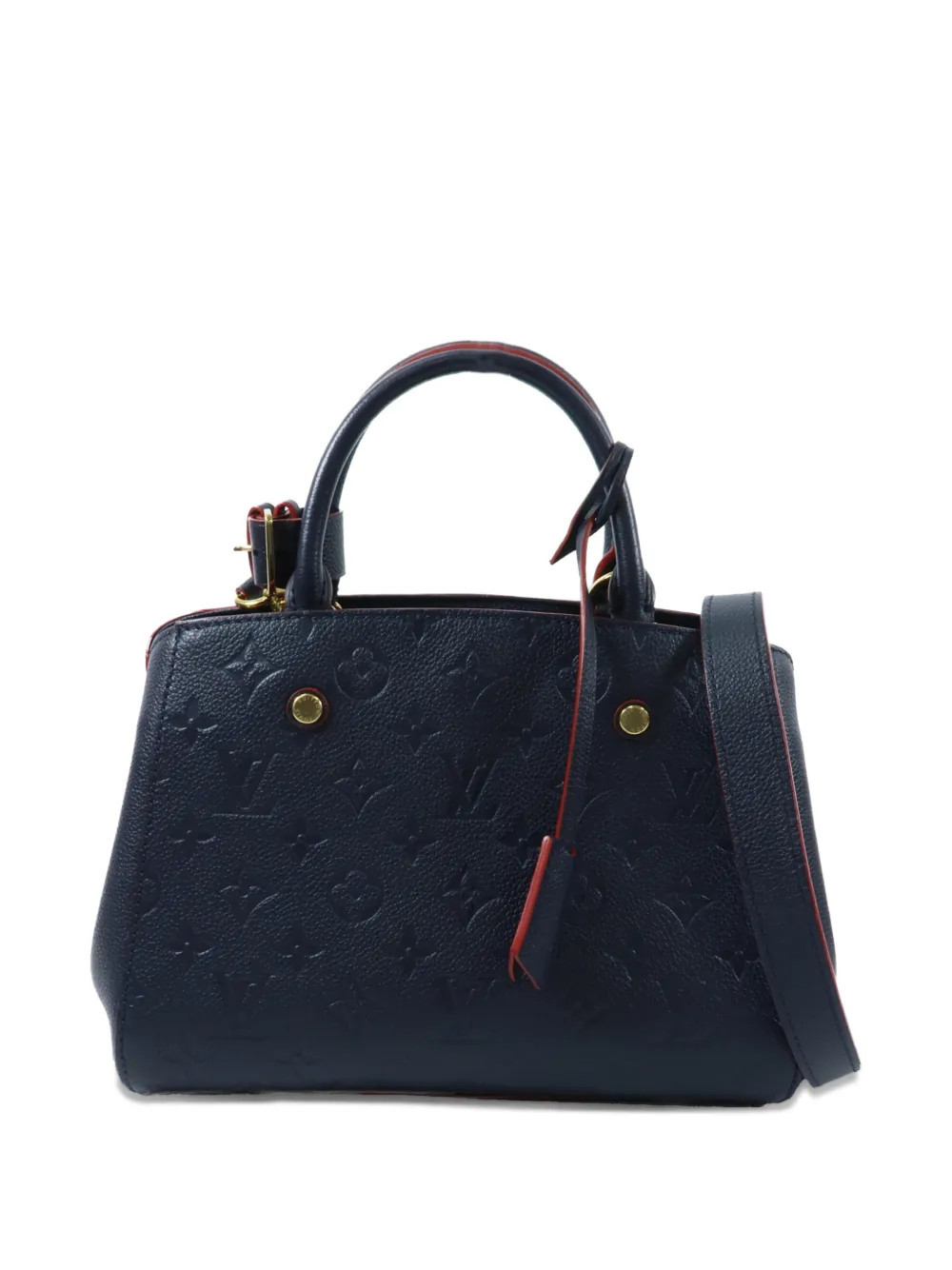 Louis Vuitton Pre-Owned Monogram Empreinte Montaigne BB tote bag - Blue | Farfetch Global