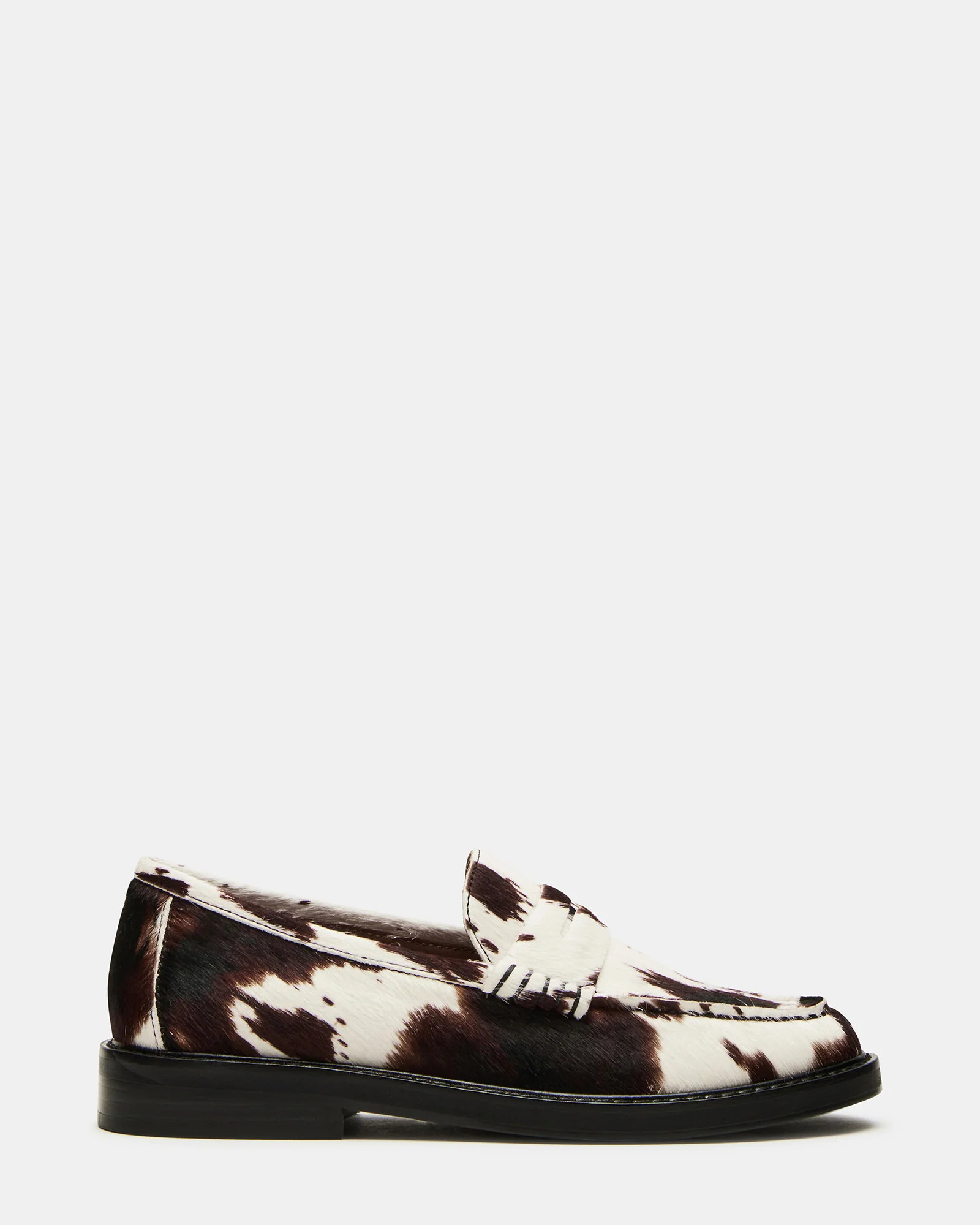 MADISON Brown Cow Print Women's Penny Loafer | Steve Madden (US)