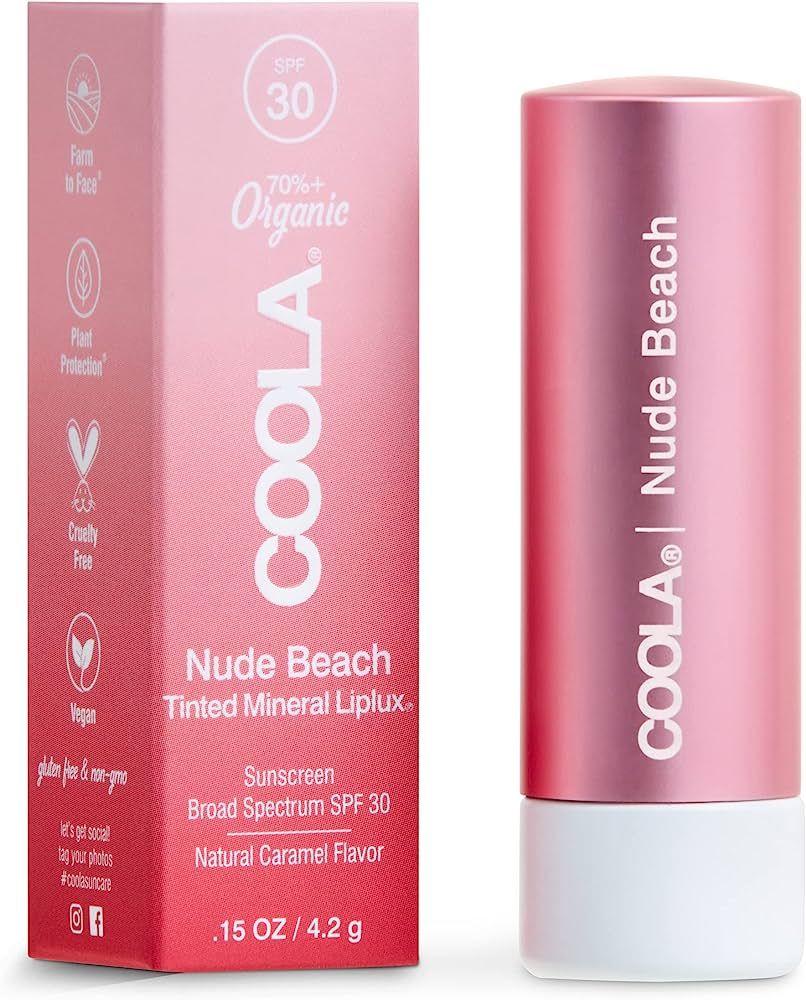 COOLA Organic Tinted Lip Balm & Mineral Sunscreen with SPF 30, Dermatologist Tested Lip Care for ... | Amazon (US)
