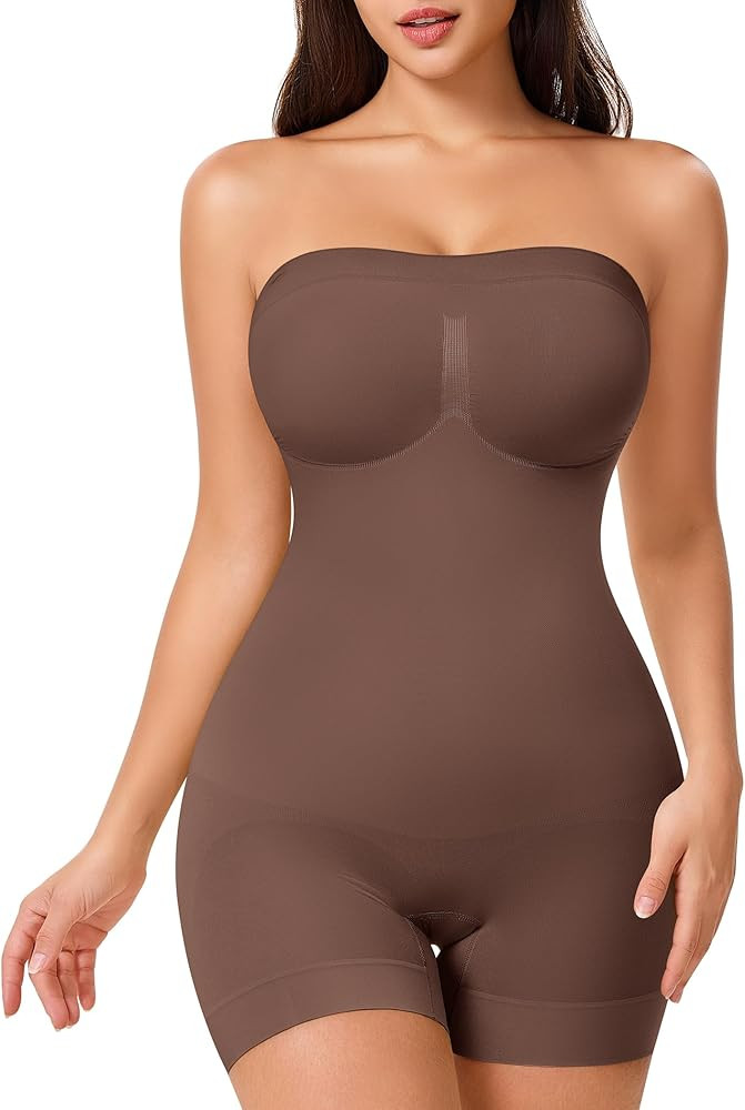 CtriLady Strapless Shapewear Bodysuit for Women Tummy Control Shapewear Seamless Full Body Shaper... | Amazon (US)