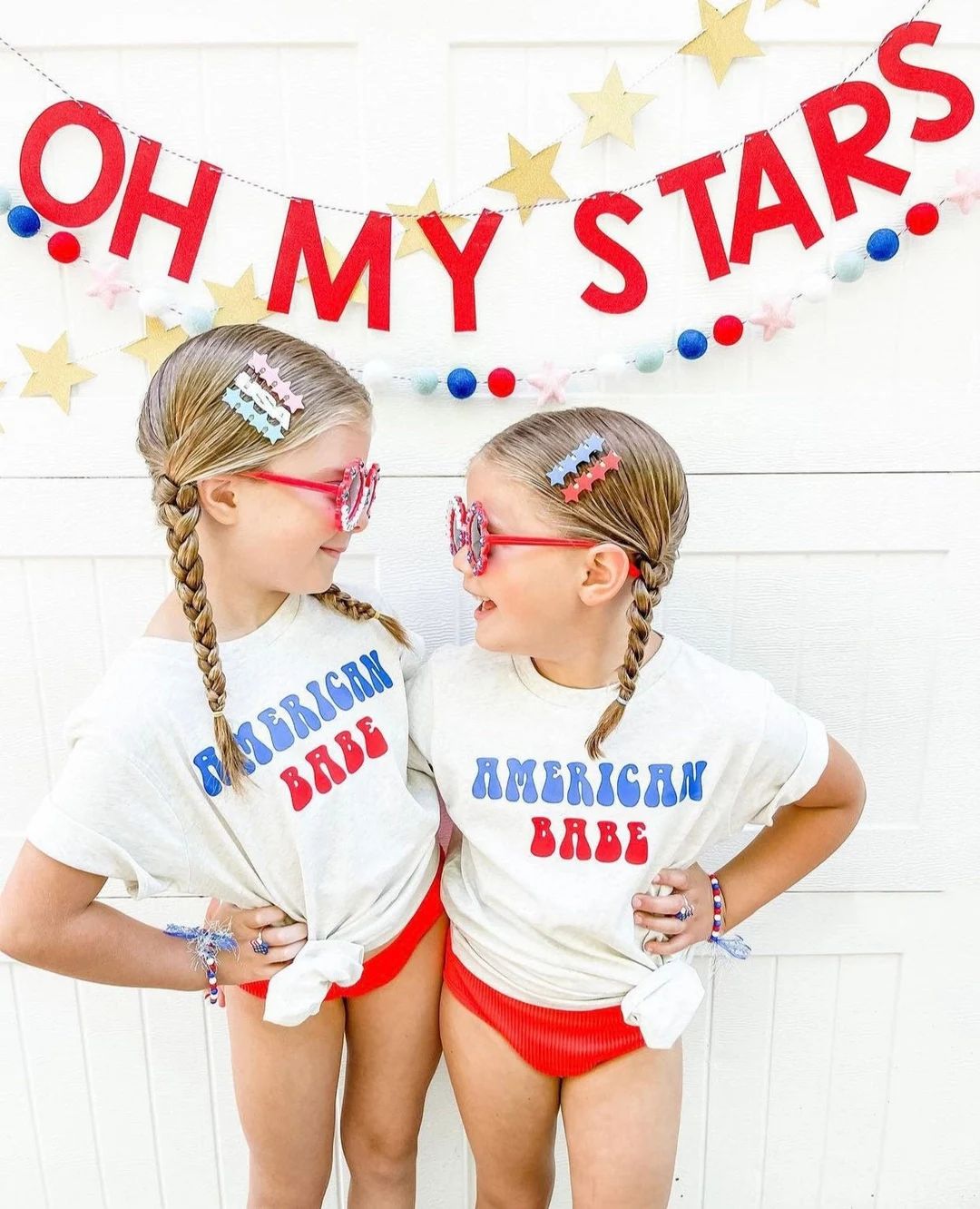 Oh My Stars Banner | 4th of July Banner | Stars & Stripes | Red White Blue | Happy 4th of July | ... | Etsy (US)