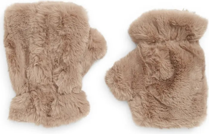 Faux Fur Fingerless Mittens | Nordstrom
