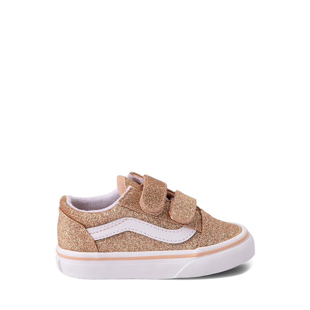 Vans Old Skool V Glitter Skate Shoe - Baby / Toddler - Amberlight | Journeys