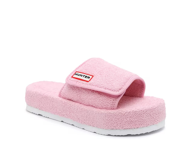 HUNTER Terry Towelling Platform Slide Sandal - Women's | DSW
