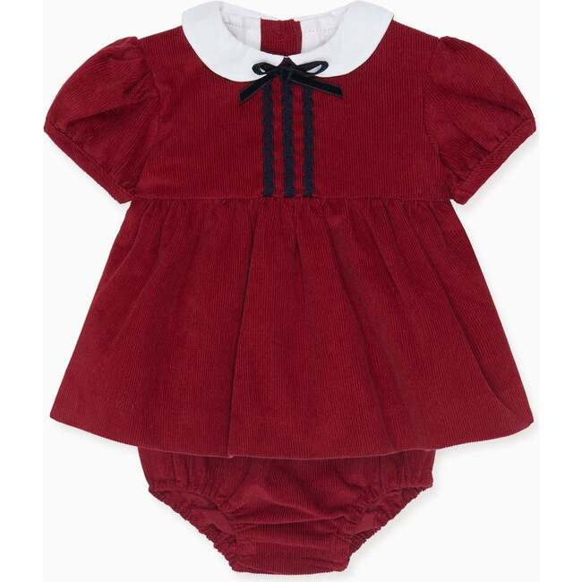 La Coqueta | Burgundy Dominica Corduroy Baby Girl Set (Red, Size 3M) | Maisonette | Maisonette
