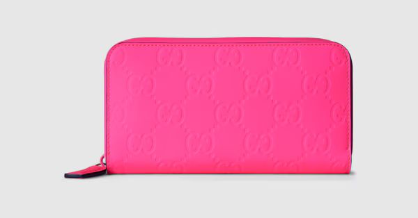 GG rubber-effect zip around wallet | Gucci (US)