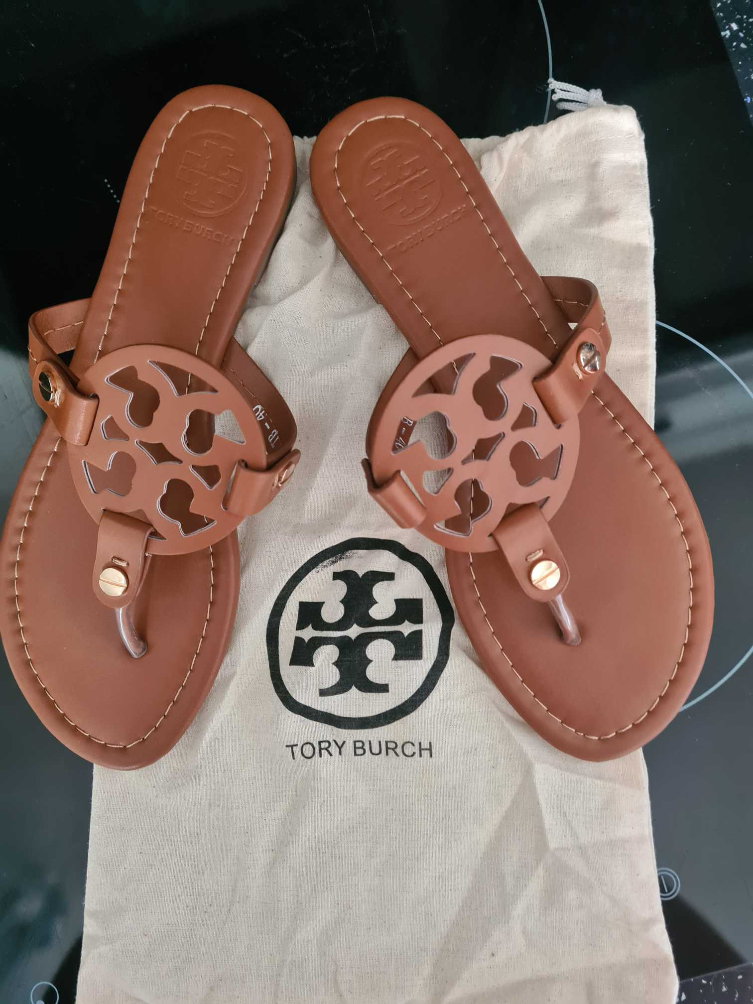 Tory Burch Dupe Flip Flops Flat Slippers Sandals Lady Fashion Metal Beach Slides For Summer 35 43... | DHGate