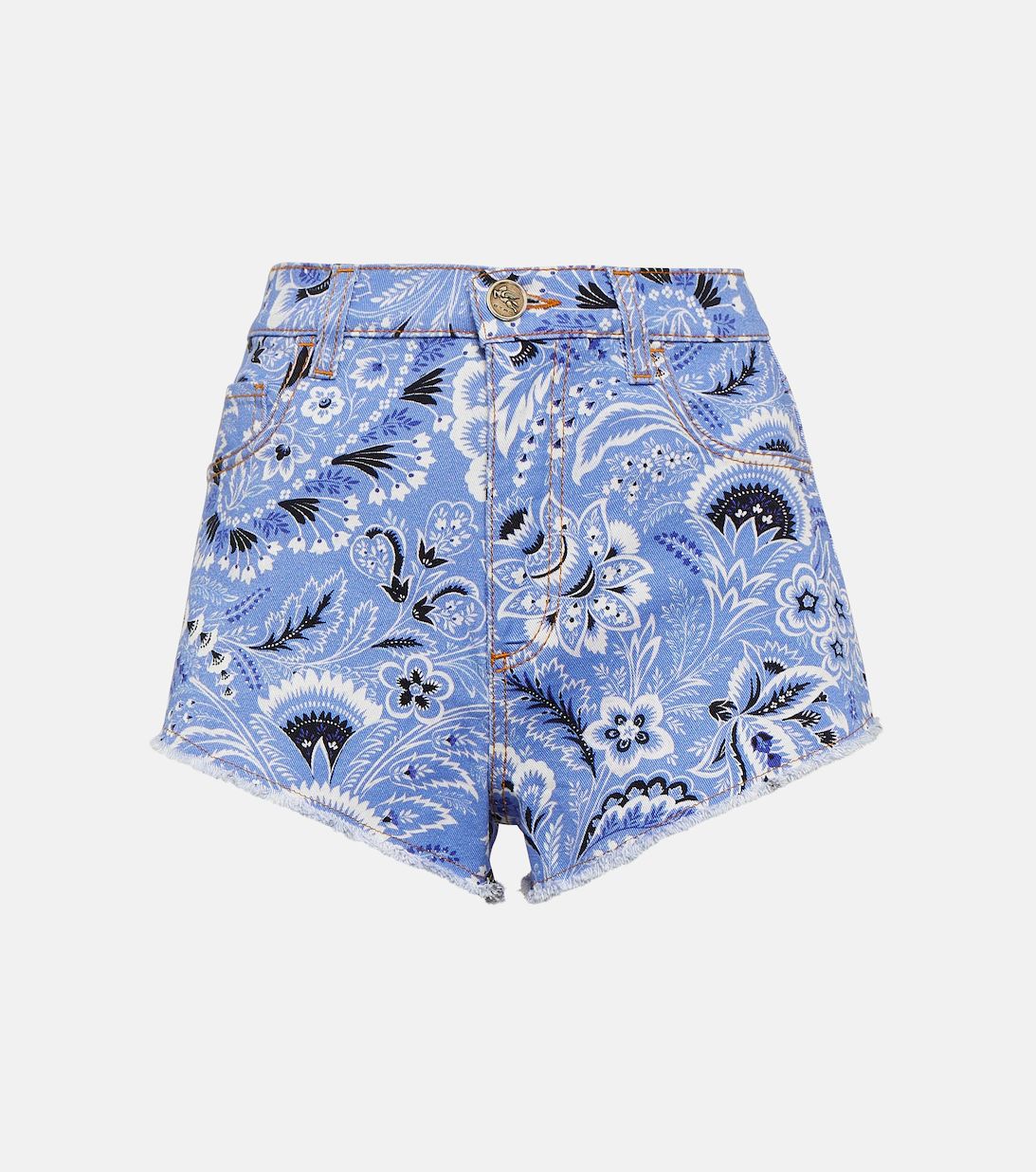 Paisley denim shorts | Mytheresa (US/CA)