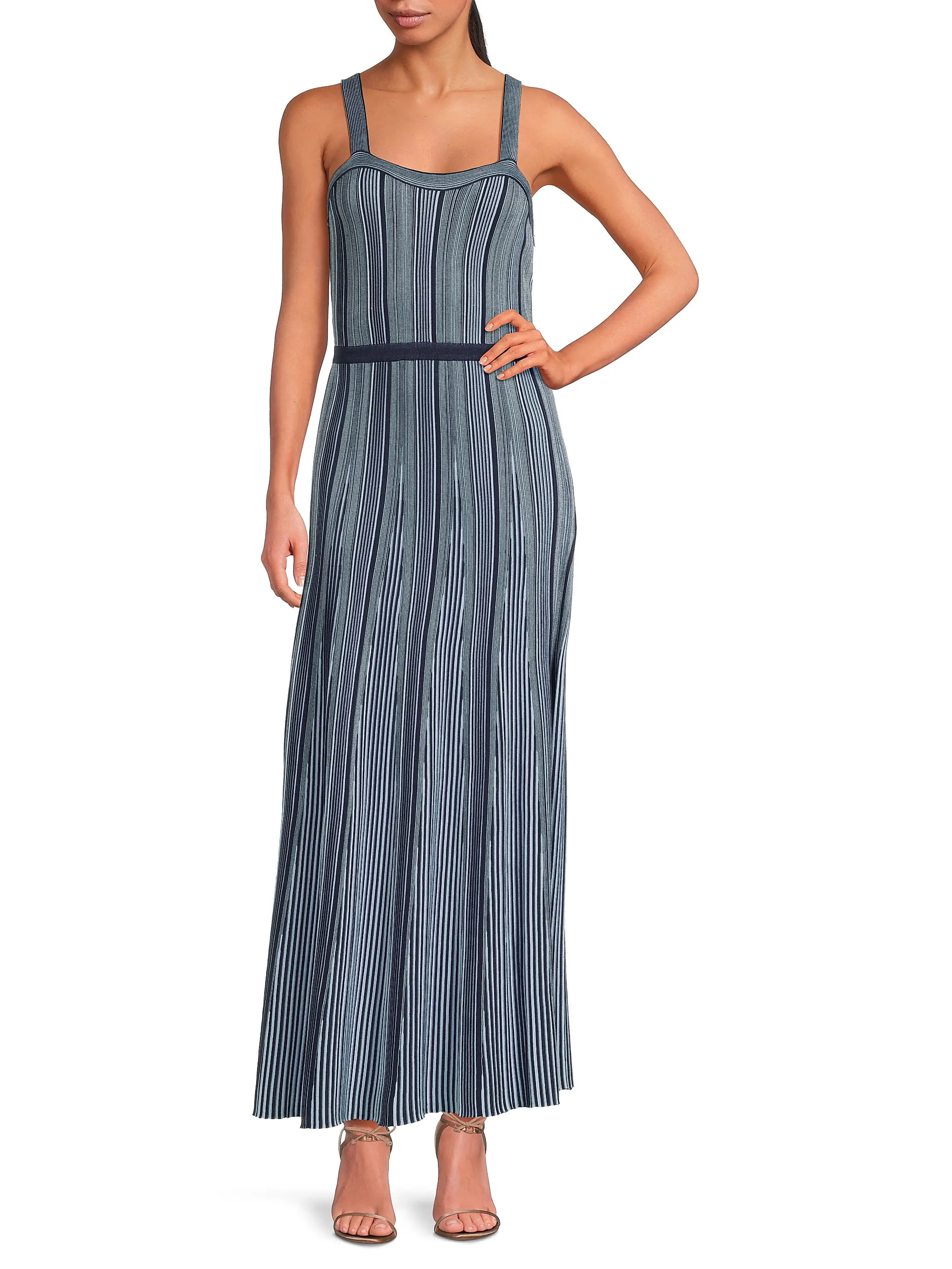 Misook Misook x Lani Lynn Vertical Striped Knit Maxi Dress | Saks Fifth Avenue | Saks Fifth Avenue