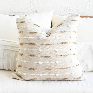 India (Chic) Cotton Beige textured-Handmade-Handwoven | Cushion Cover| Soft India Boho Pillow Cov... | Etsy (US)