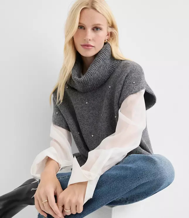 Cozy Asymmetrical Poncho | LOFT