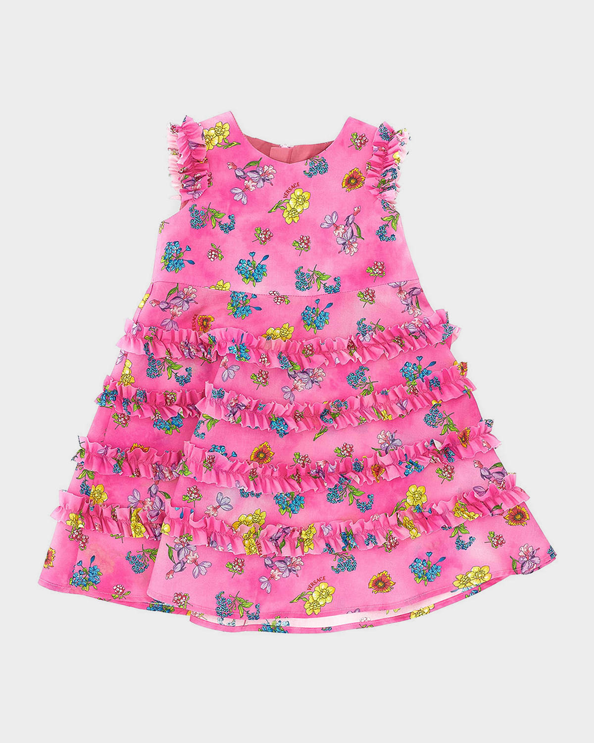 Girl & apos;s Flights of Flowers Sleeveless Cotton Dress, Size 12M-5 | Neiman Marcus