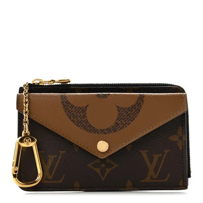 Reverse Monogram Recto Verso Card Holder Brown | FASHIONPHILE (US)