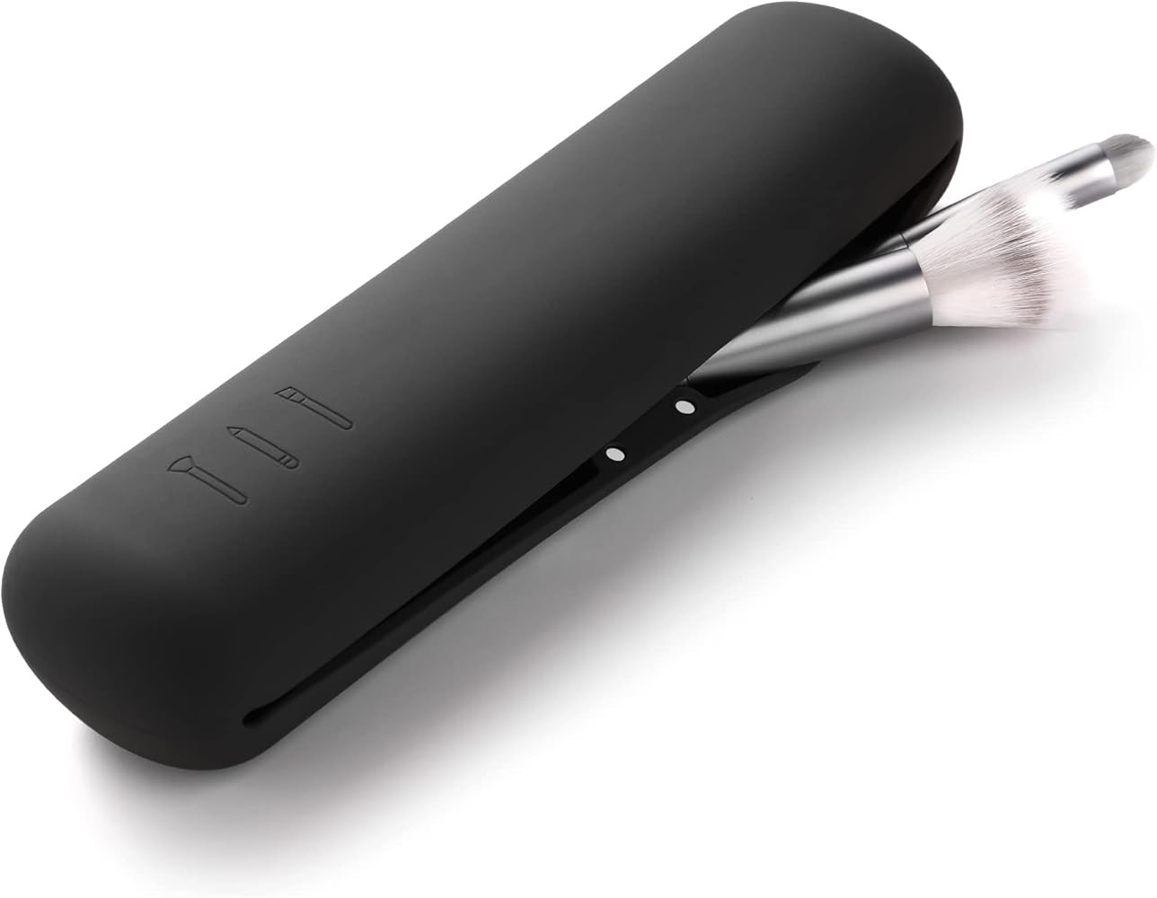 FERYES Large Travel Makeup Brush Holder, Magnetic Anti-fall Out Silicon Portable Cosmetic Face Br... | Amazon (US)