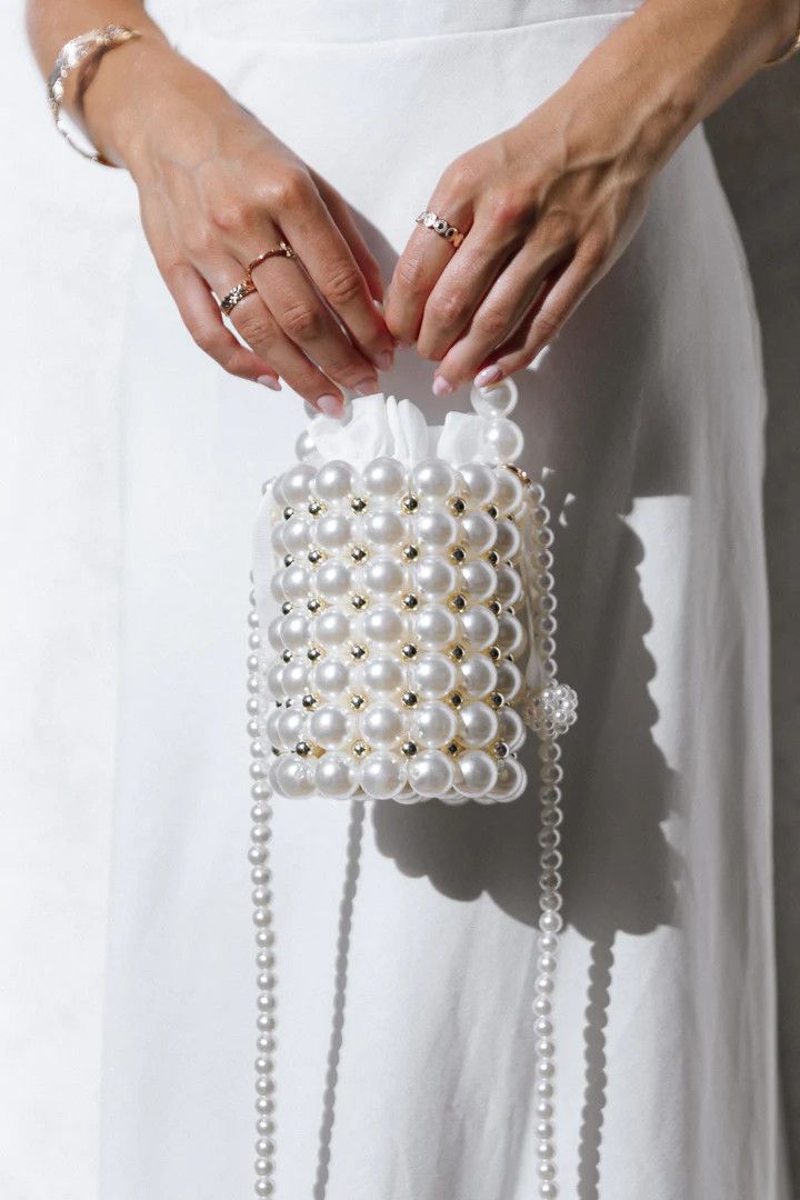 Eleanor Beaded Bag - Pearl | Petal & Pup (US)