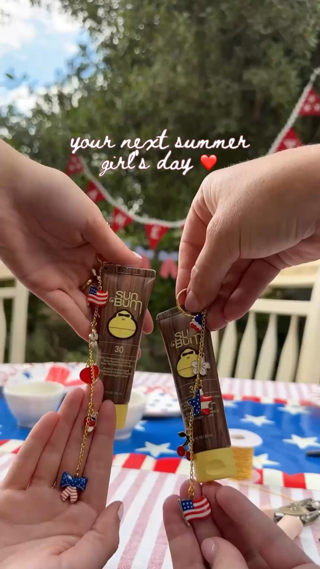 Summer girl’s day! DIY sunscreen charms! 🫶🏻🇺🇸✨

#LTKootd #LTKSeasonal #LTKHome