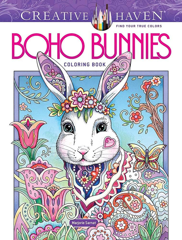 Creative Haven Boho Bunnies Coloring Book (Adult Coloring Books: Animals) | Amazon (US)