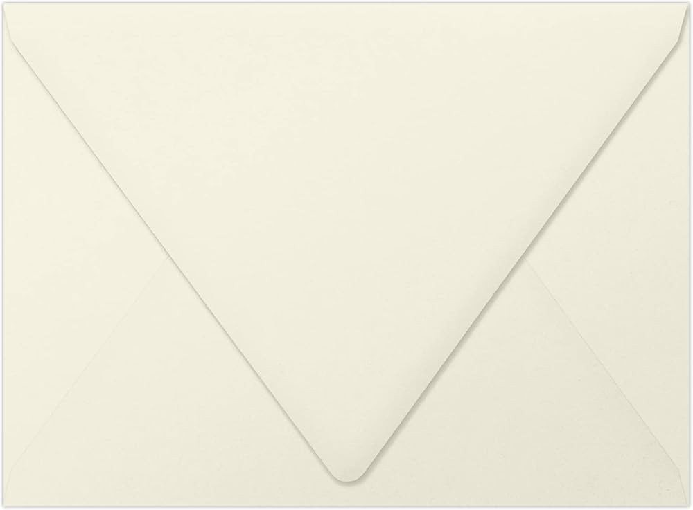 LUXPaper A7 Contour Flap Invitation Envelopes | 5 1/4" x 7 1/4" | Natural | 70lb. Text | 50 Qty | Amazon (US)