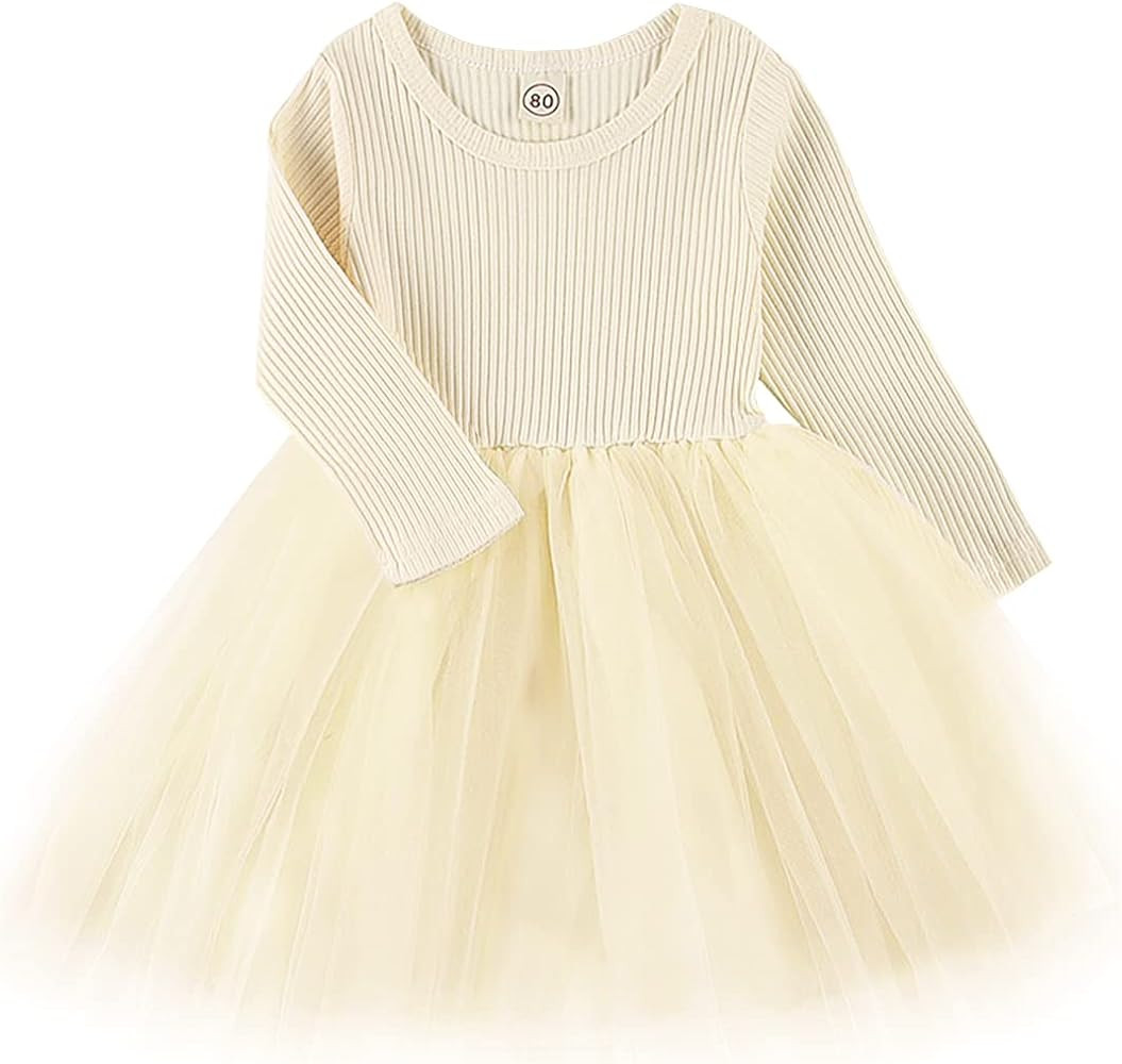 Toddler Baby Girls Summer Dress Tutu Dresses Long Sleeve Infant Children Clothes for 1-5Years | Amazon (US)