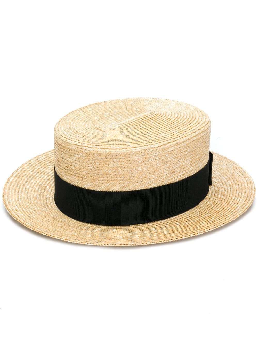 woven straw boater hat | Farfetch (UK)