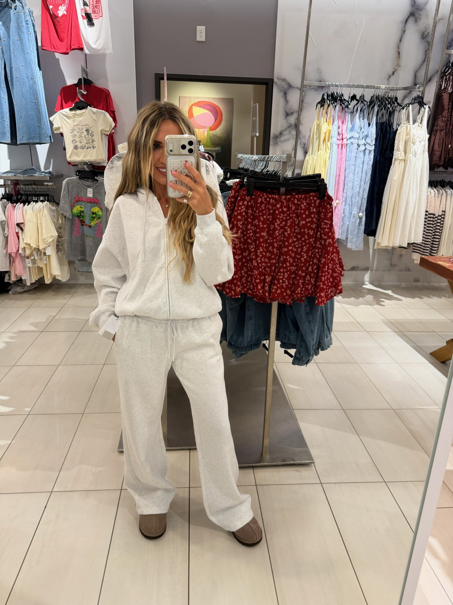 Such a cute cozy set. 🤍 The fit is relaxed, the fabric is super soft, and it’s one of those outfits you’ll find yourself reaching for all the time.

Nordstrom Sale, Nordstrom Anniversary Sale, BP, matching set, sweat set, zip hoodie, wide leg sweatpants, cozy outfit, lounge set, everyday style

#LTKootd #LTKSaleAlert #LTKPetite