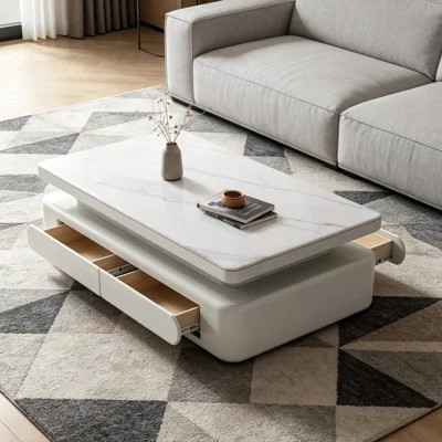 Modern Living Room Rectangle Storage Coffee Table | Wayfair North America