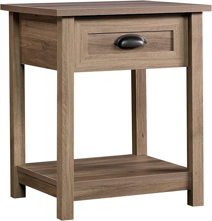 Sauder County Line Side Table/Night Stand, Salt Oak finish | Amazon (US)