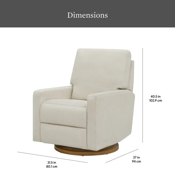 Better Homes & Gardens Modern Farmhouse Swivel Glider Recliner, Cream Linen | Walmart (US)