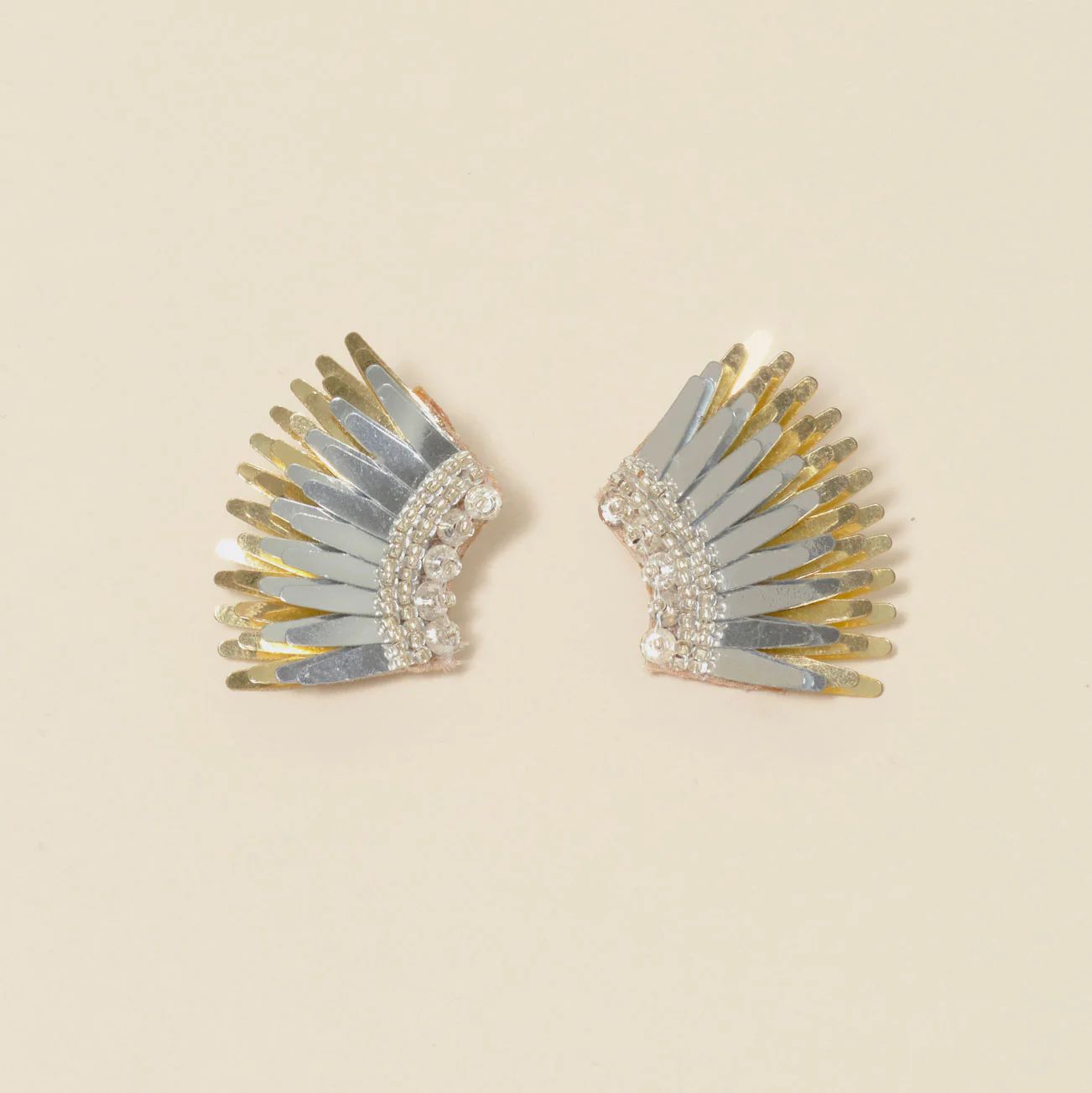 Micro Madeline Earrings Silver Gold | Mignonne Gavigan