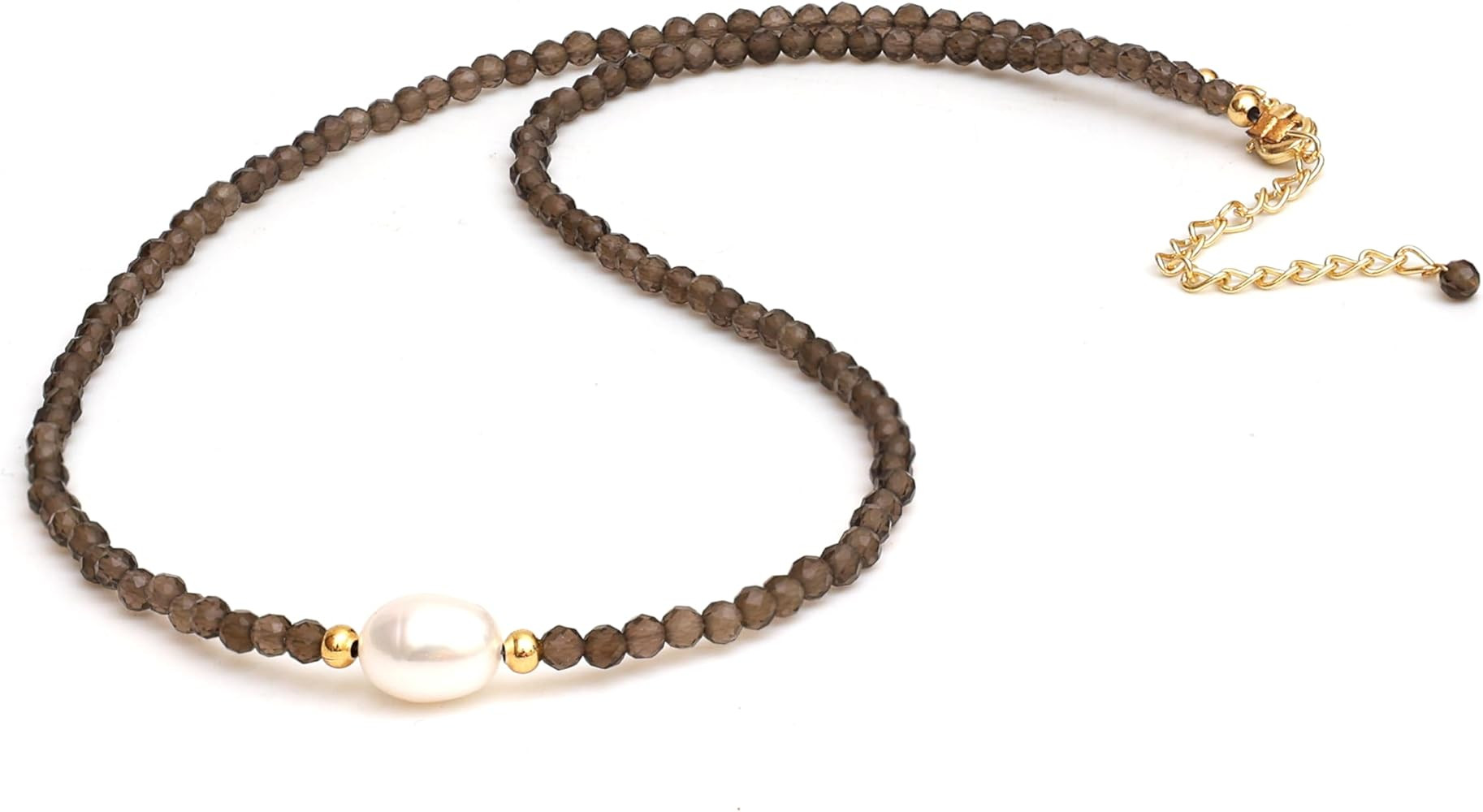 Gempires Gemstone Beaded Necklace with Freshwater Pearl Choker Style Jewelry Hypoallergenic Non T... | Amazon (US)