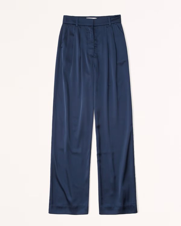 Women's A&F Sloane Tailored Satin Pant | Women's Clearance | Abercrombie.com | Abercrombie & Fitch (US)