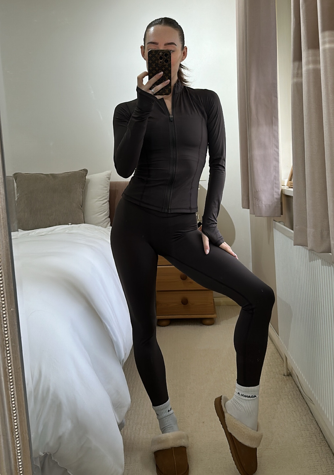 On the go to Pilates in coffee bean Adanola activewear set! Leggings, jacket and sports bra #adanola #gymfit #activewear #pilatesoutfit

#LTKeurope #LTKSeasonal #LTKfit