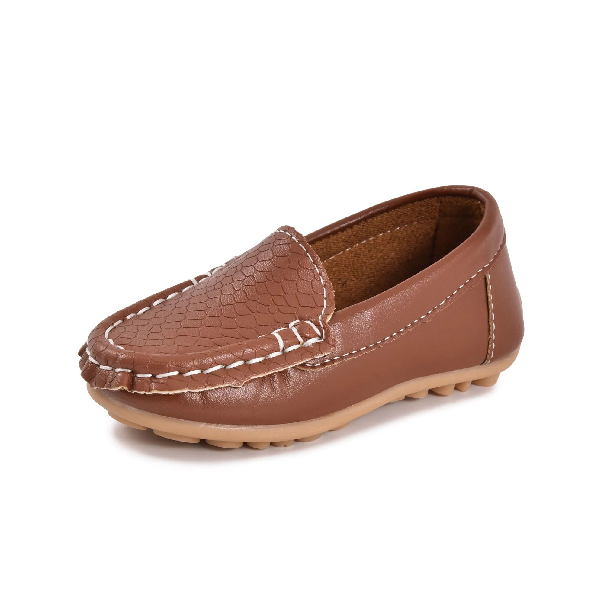 JACKSHIBO Toddler Dress Shoes Little Kid Boys Girls Soft Slip On Loafers PU Leather Flat Shoes Sc... | Walmart (US)