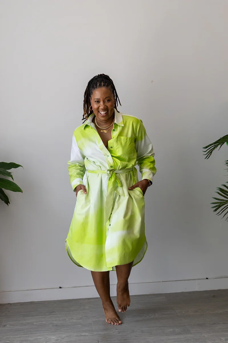 Dani Shirtdress - Kiwi Blooms | Dressed in Joy