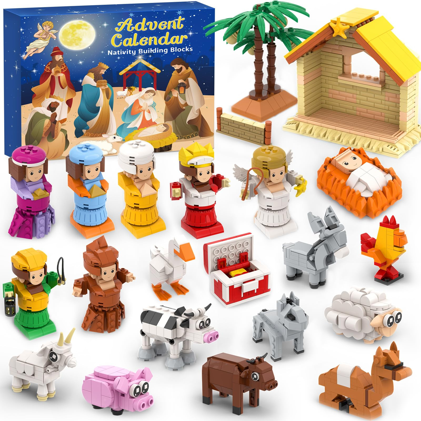 Nativity Advent Calendar 2025 Kids,24 Day Christmas Countdown Calendar Building Blocks Set,Surpri... | Amazon (US)