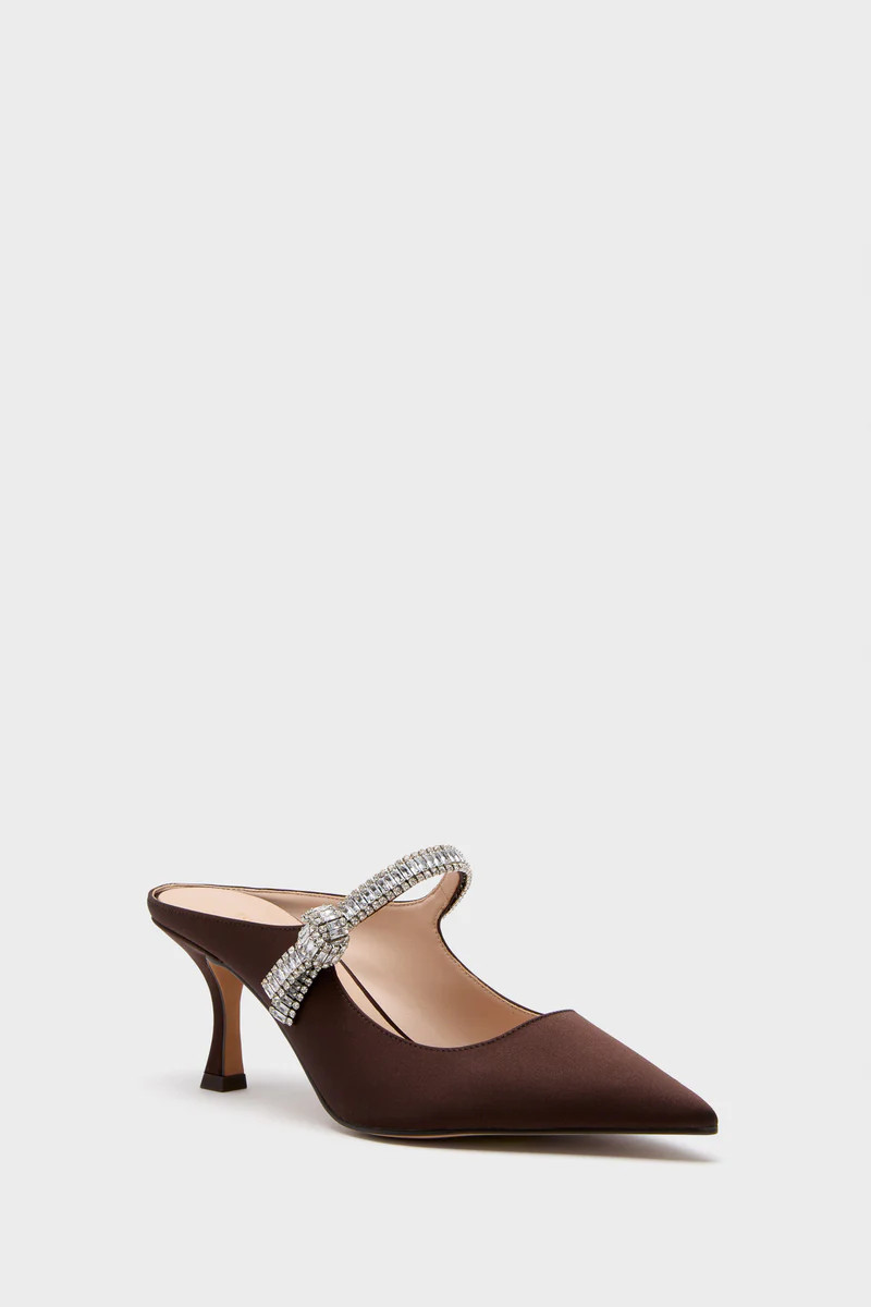 Chocolate Satin Mae Heels | Tuckernuck (US)