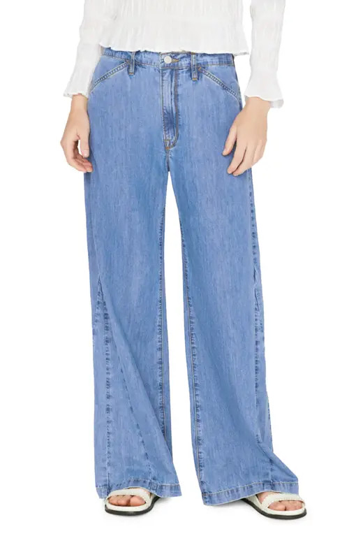 FRAME Le Baggy Palazzo Jeans in Happy Indigo at Nordstrom, Size 29 | Nordstrom