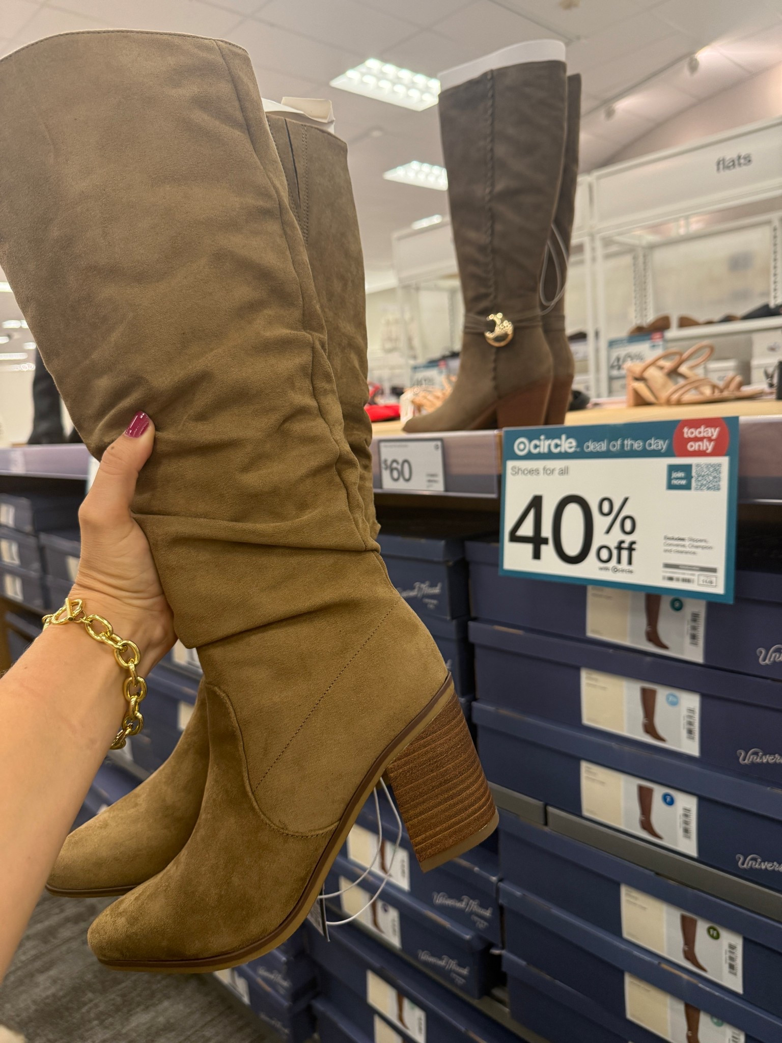 One day only 40% off shoe/boot sale!!! I got these - they are so cute! They end up being marked down to only $33! 

They had so many cute options! 

#LTKHoliday #LTKOver40 #LTKGiftGuide