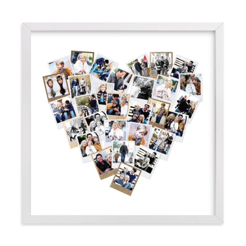 "Heart Snapshot Mix®" - Foil Pressed Photo Art Print by Minted. | Minted