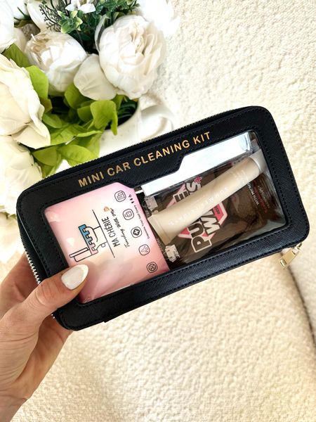 Mini car cleaning kit pouch that fits in your glove compartment 🤍! 

#LTKfindsunder50 #LTKitbag