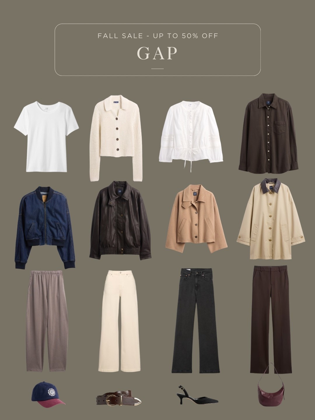 Fall Sale -  Up to 50% off at Gap

#falloutfits #gap #fallsale

#LTKFallSale