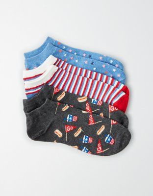 AEO Americana Ankle Socks 3-Pack | American Eagle Outfitters (US & CA)