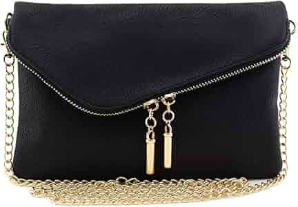 Envelope Wristlet Clutch Crossbody Bag with Chain Strap | Amazon (US)